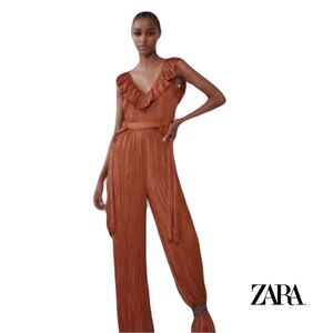 “NEW” ZARA TERRACOTTA JUMPSUIT